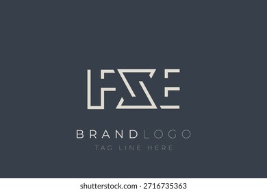 Diseño de logotipo de carta abstracta FXE. Diseño moderno del logotipo del negocio con tipografía Abstractas y estilo contemporáneo