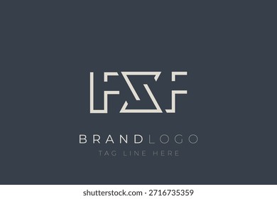 FXF abstract letter logo design. Modern Business Logo Design With Abstract Typography and Contemporary Style