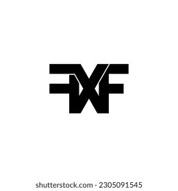 fxf typography letter monogram logo design