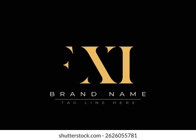 FXI abstract letter logo design. This logo is designed by three abstract letters.