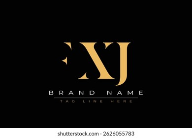 FXJ abstract letter logo design. This logo is designed by three abstract letters.