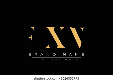 FXN abstract letter logo design. This logo is designed by three abstract letters.