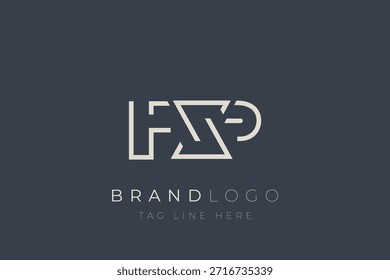 Diseño de logotipo de carta abstracta FXP. Diseño moderno del logotipo del negocio con tipografía Abstractas y estilo contemporáneo
