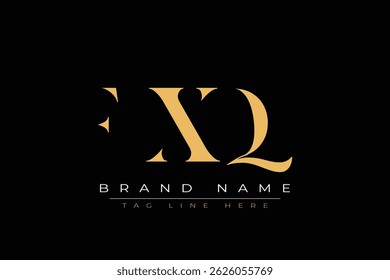 FXQ abstract letter logo design. This logo is designed by three abstract letters.