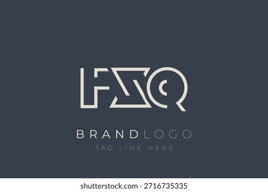 Diseño de logotipo de carta abstracta FXQ. Diseño moderno del logotipo del negocio con tipografía Abstractas y estilo contemporáneo