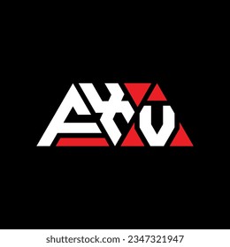 Diseño del logotipo de la letra triangular FXV con forma triangular. Monograma de diseño del logotipo del triángulo FXV. Modelo de logotipo vectorial triangular FXV con color rojo. Logo triangular FXV Diseño sencillo, elegante y lujoso.