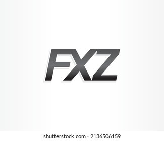 Logo de diseño de la carta inicial FXZ