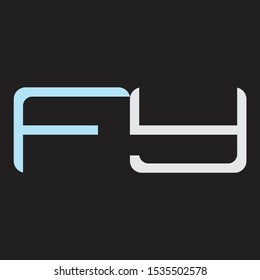 FY Abstrac logo vector Monogram isolated on black background