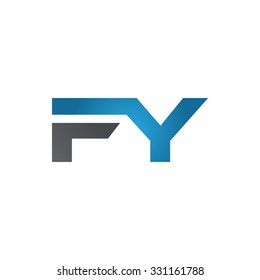 FY company linked letter logo blue