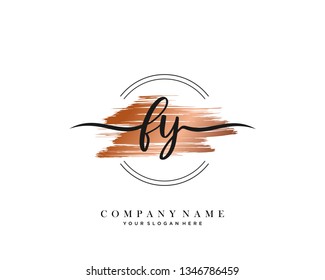 FY handwriting initial  logo vector
