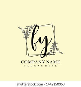 FY Initial beauty floral logo template