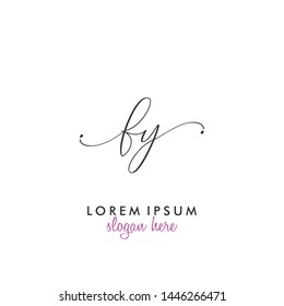 FY Initial beauty monogram logo vector