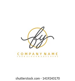 FY Initial handwriting logo concept