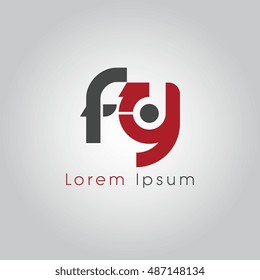 fy initial letter linked lowercase logo. f and y vector template design.
