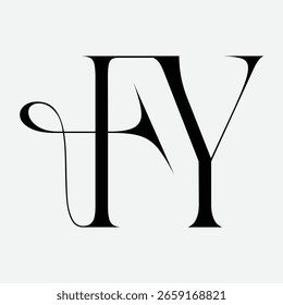 fy design do logotipo da letra inicial