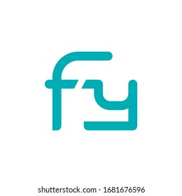 Diseño de icono vectorial de la plantilla de logotipo de letras iniciales FY