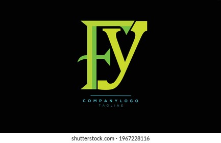 FY initials monogram letter text alphabet logo design	