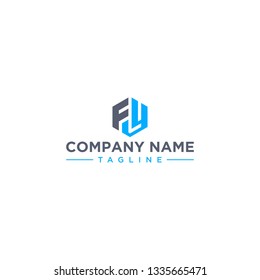 FY letter icon hexagon shape