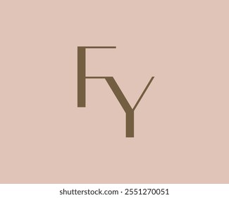 FY letter logo icon design. Classic style luxury initials monogram.