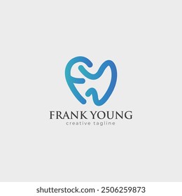 FY letter logo, love logo, medical logo fully editable vector template