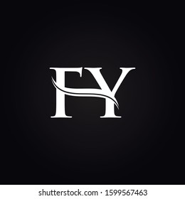 FY letter Type Logo Design vector Template. Abstract Letter FY logo Design