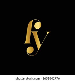 FY letter Type Logo Design vector Template. Abstract Letter FY logo Design