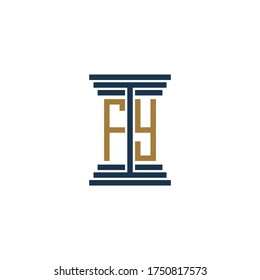 fy logo design vector icon symbol