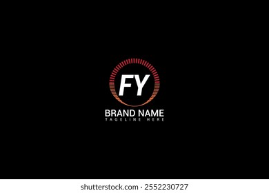 FY logo letter design on luxury background. FY logo monogram initials letter concept. FY icon logo design. FY elegant and Professional letter icon design on