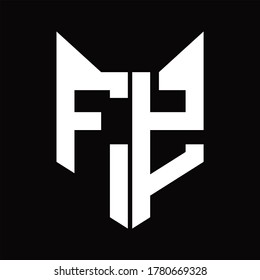 FY Logo monogram with fox head shape design template