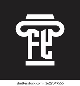 FY Logo monogram with pillar style design template