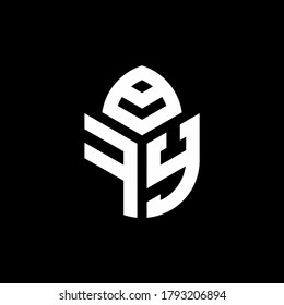 FY monogram logo with a cypress shape luxury style design template