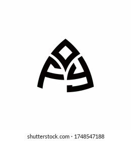 FY monogram logo with modern triangle style design template isolated on white background
