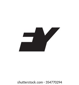 FY negative space letter logo