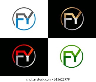 Fy Text logo design
