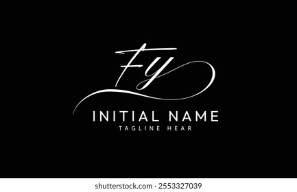  FY Y F initial signature logo template vector