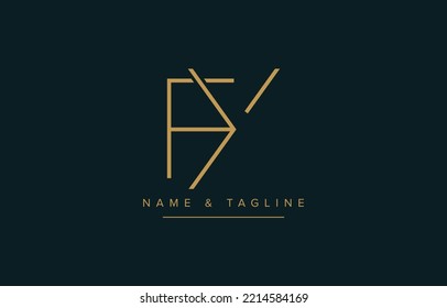 FY or YF Abstract initial monogram letter alphabet logo