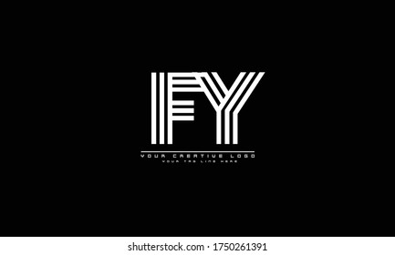 FY YF modelo de monograma del logotipo del vector abstracto