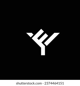 FY or YF ‍abstract letter design. Outstanding professional business awesome artistic branding company different colors illustration logo.