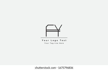 Fy Yf Letter Logo Unique Attractive Stock Vector (Royalty Free ...