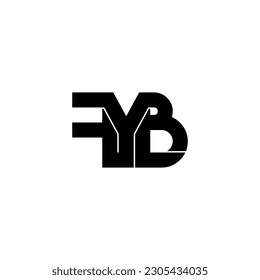 fyb initial letter monogram logo design