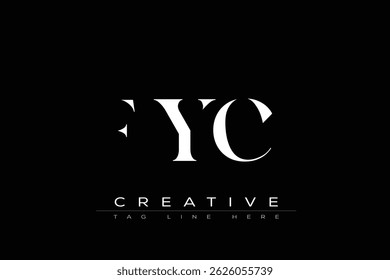 FYC abstract letter logo design. This logo is designed by three abstract letters.