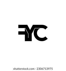 fyc lettering initial monogram logo design