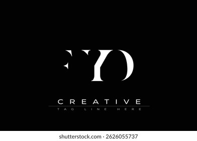 FYD abstract letter logo design. This logo is designed by three abstract letters.