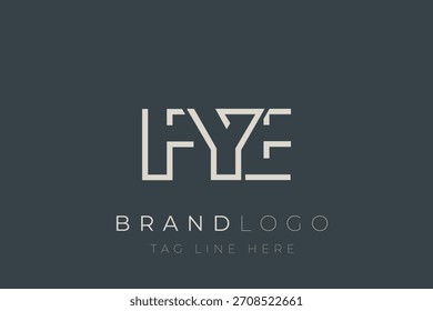 FYE abstract letter logo design. Modern Business Logo Design With Abstract Typography and Contemporary Style