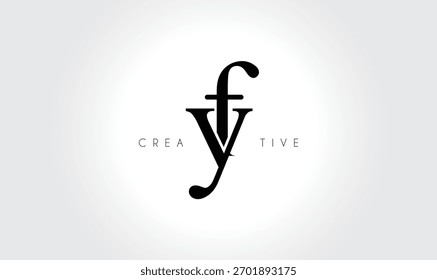 FYfy Elegant Serif Monogram Logo – Luxury Lowercase Typographic Lettermark for Modern Branding