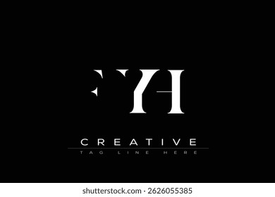 FYH abstract letter logo design. This logo is designed by three abstract letters.