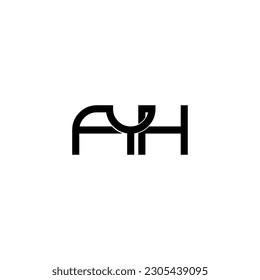 fyh lettering initial monogram logo design