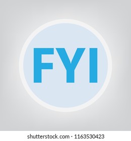 FYI (For Your Information) concept- vector illustration