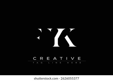 FYK abstract letter logo design. This logo is designed by three abstract letters.