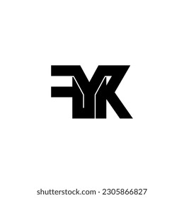 fyk initial letter monogram logo design